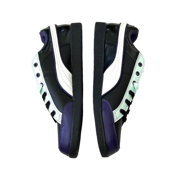 NEW Puma Women’s Sport Lifestyle Sneaker size 8.5 Black/White/Purple and Green - Picture 5 of 9